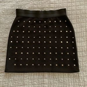 Black mini skirt